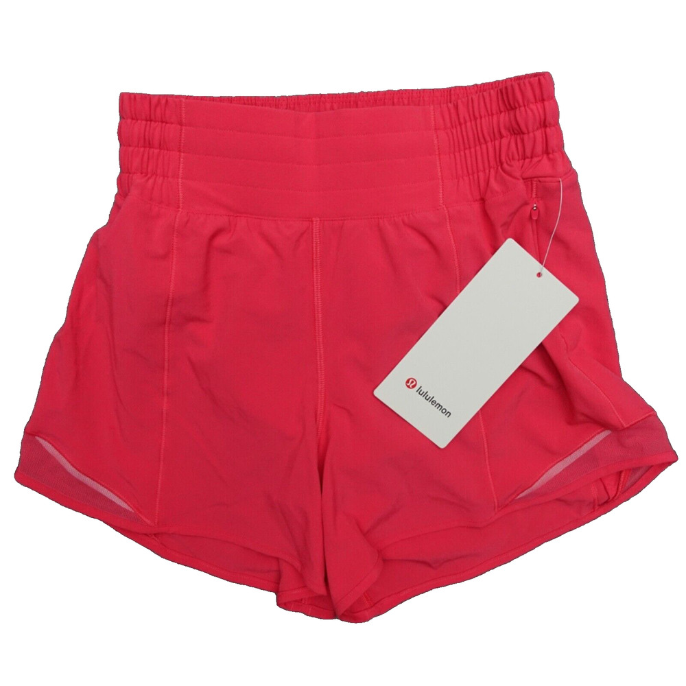 New Lululemon Size 4 Hotty Hot Shorts High Rise HR 4” Lined GLZP Glaze Pink